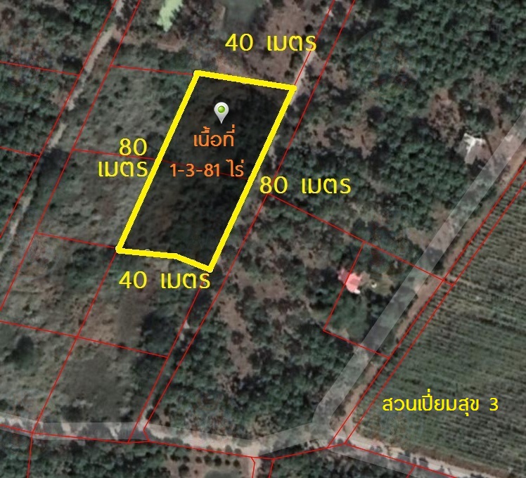 พื้นที่ดิน – 53 Square Wah 0 Ngan 2 ไร่ 420000 – ใกล้ ไร่เก็บตะวัน ราคา ดี