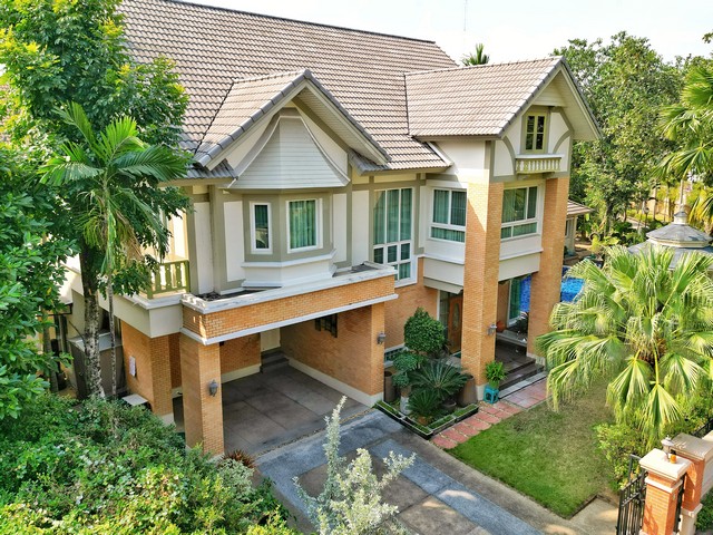 บ้าน Q House Avenue พระราม5 4Bedroom5BR 34000000 บาท ถูก แปลงมุม พร้อมสระว่ายน้ำ แต่งครบ มีเรือนรับรอง