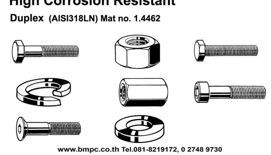 High corrosion resistant fasteners, Duplex bolt, A5, AISI316Ti