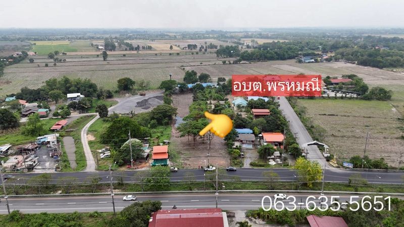 ขายที่สวยติดถนนสี่เลน เส้นสุวรรณศร ใกล้ อบต.พรหมณี นครนายก