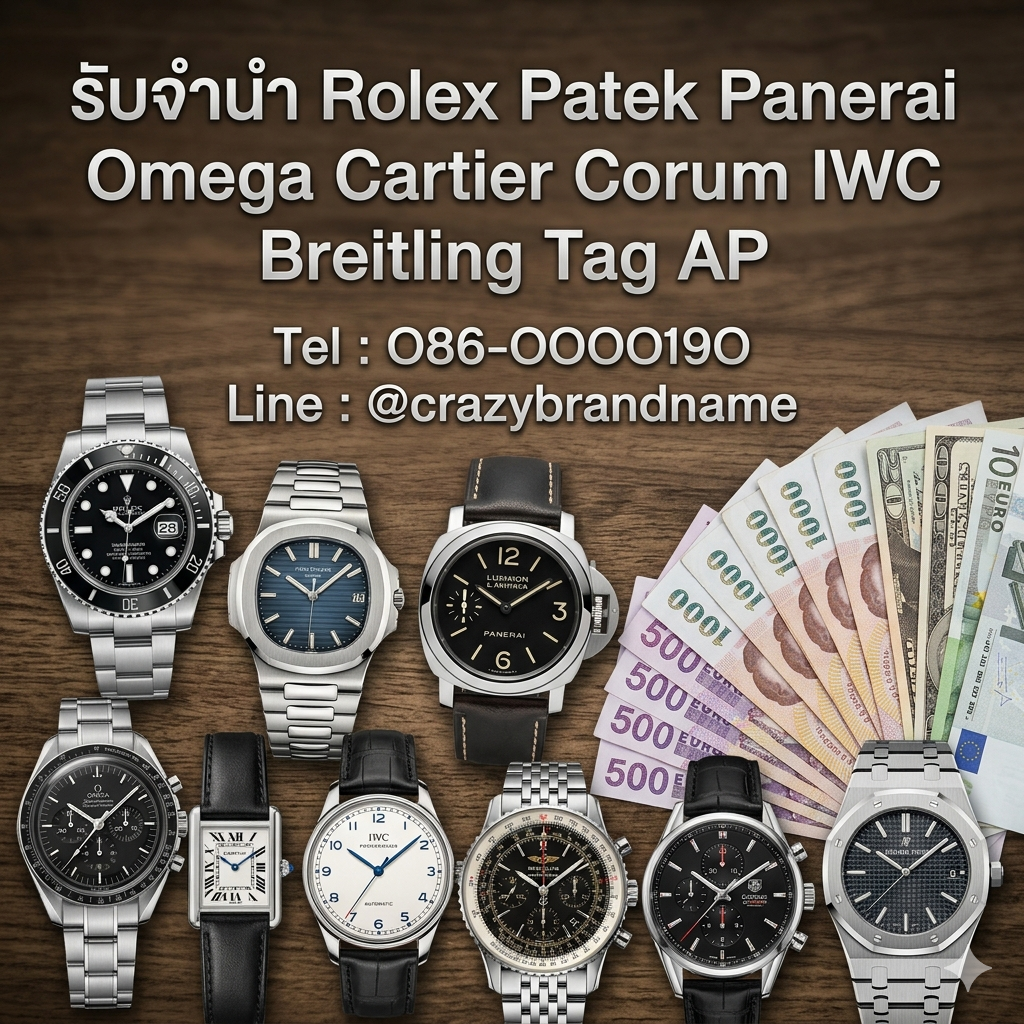 รับจำนำpatek / รับจำนำrolex / รับจำนำpanerai / รับจำนำomega / รับจำนำtag /รับจำนำbreitling / รับจำนำlouis / รับจำนำchanel / รับจำนำzenith / รับจำนำiwc / รับจำนำomega / รับจำนำpam / รับจำนำap / รับจำนำpiaget / รับจำนำbriguet / รับจำนำcorum /รับจำนำiwc / รับจำนำgucci